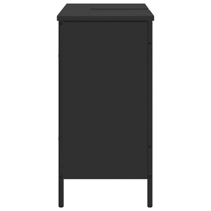 Bathroom Sink Cabinet Black 80x30x60 cm Engineered Wood