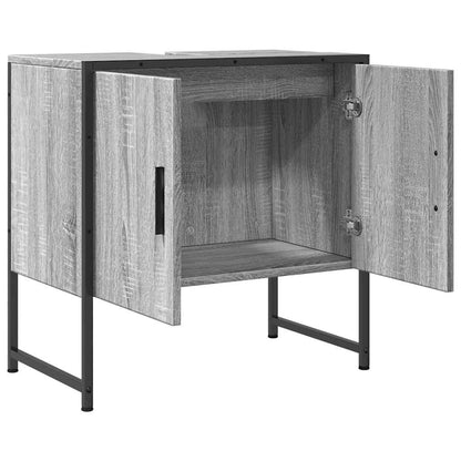 Bathroom Sink Cabinet Grey Sonoma 60x33x60 cm Engineered Wood