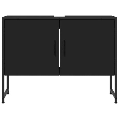 Bathroom Sink Cabinet Black 80x33x60 cm Engineered Wood