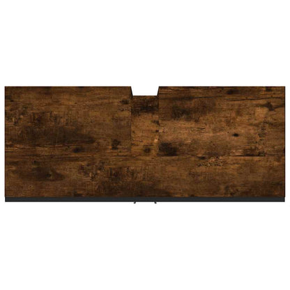 Bathroom Sink Cabinet Smoked Oak 80x33x60 cm Engineered Wood