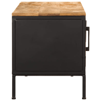 TV Cabinet 110x35x40 cm Solid Rough Wood Mango