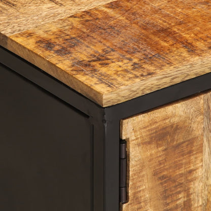 TV Cabinet 110x35x40 cm Solid Rough Wood Mango