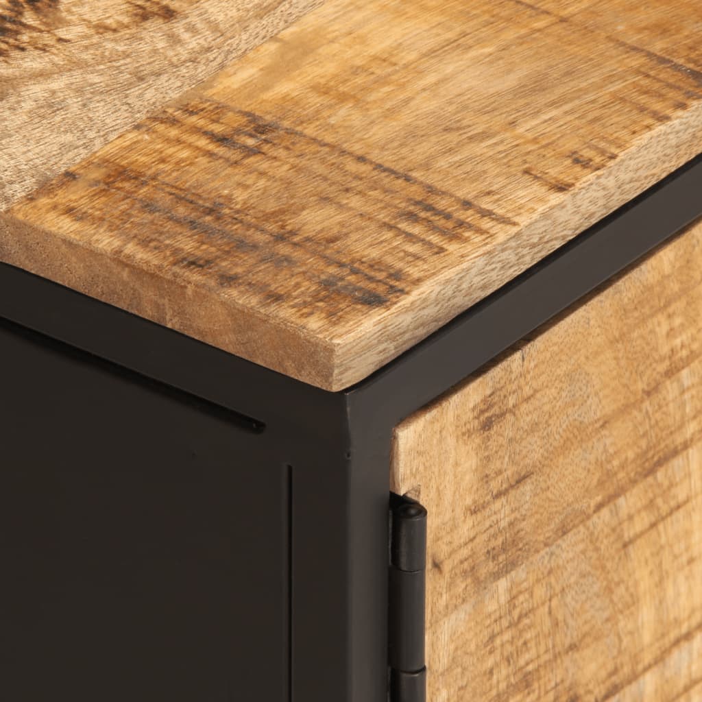 TV Cabinet 110x35x40 cm Solid Rough Wood Mango