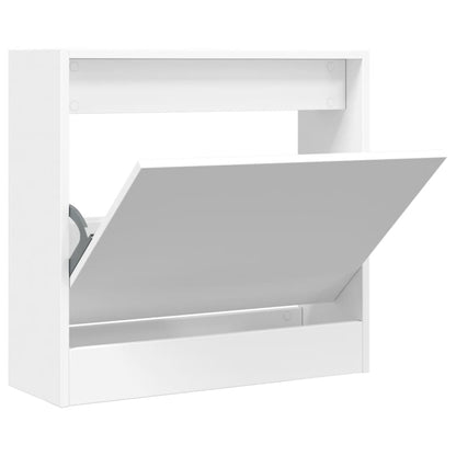Shoe Cabinet White 60x21x57 cm Engineered Wood