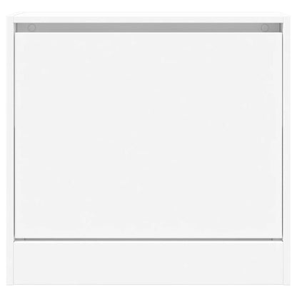 Shoe Cabinet White 60x21x57 cm Engineered Wood