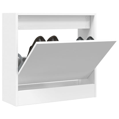 Shoe Cabinet White 60x21x57 cm Engineered Wood