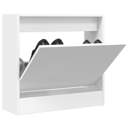 Shoe Cabinet White 60x21x57 cm Engineered Wood