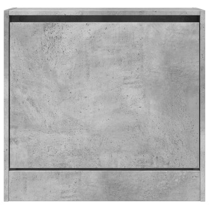 Shoe Cabinet Concrete Grey 60x21x57 cm Engineered Wood