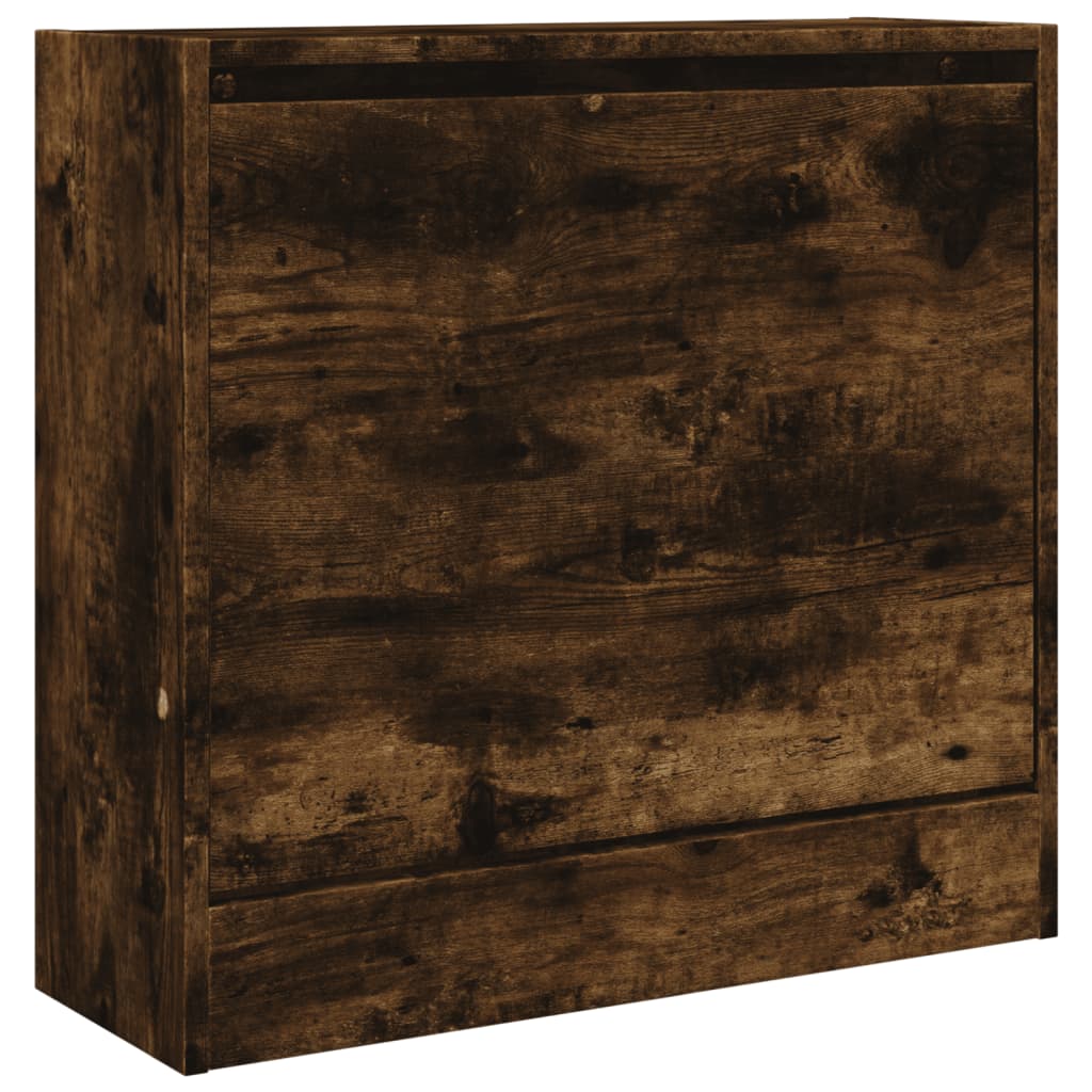 Shoe Cabinet Smoked Oak 60x21x57 cm Engineered Wood