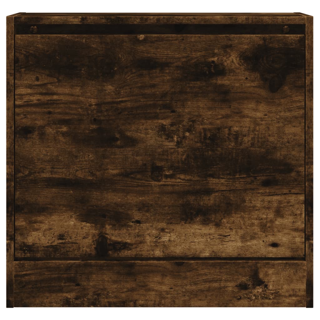 Shoe Cabinet Smoked Oak 60x21x57 cm Engineered Wood
