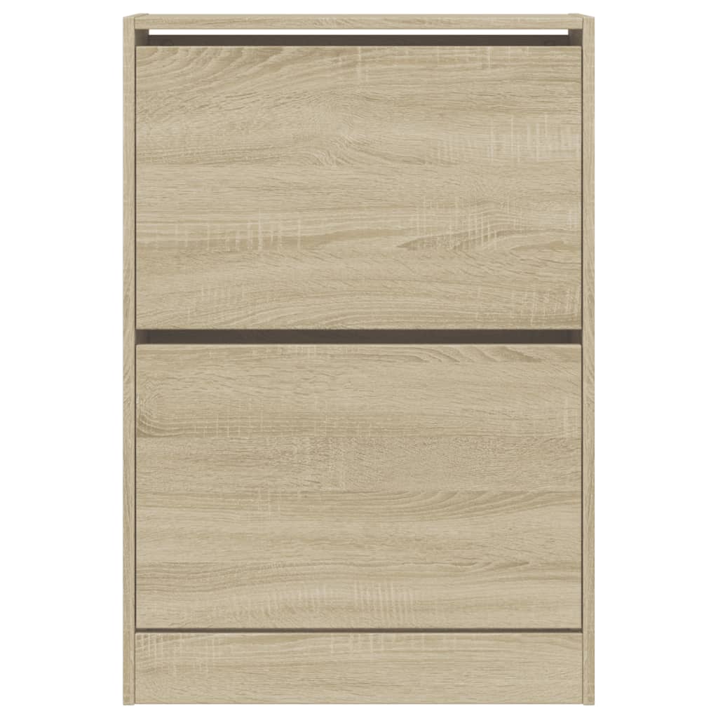 Shoe Cabinet Sonoma Oak 60x21x87.5 cm Engineered Wood