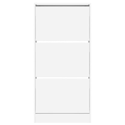 Shoe Cabinet White 60x21x125.5 cm Engineered Wood