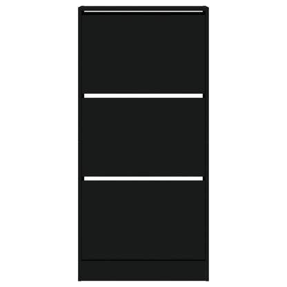 Shoe Cabinet Black 60x21x125.5 cm Engineered Wood