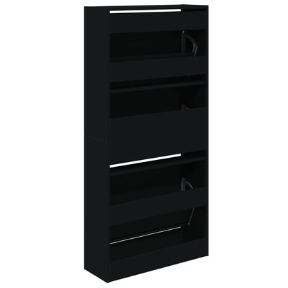 Shoe Cabinet Black 60x21x125.5 cm Engineered Wood