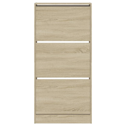 Shoe Cabinet Sonoma Oak 60x21x125.5 cm Engineered Wood
