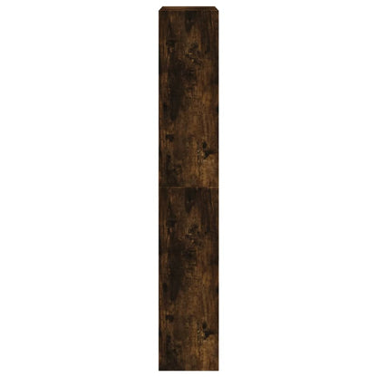 Shoe Cabinet Smoked Oak 60x21x125.5 cm Engineered Wood