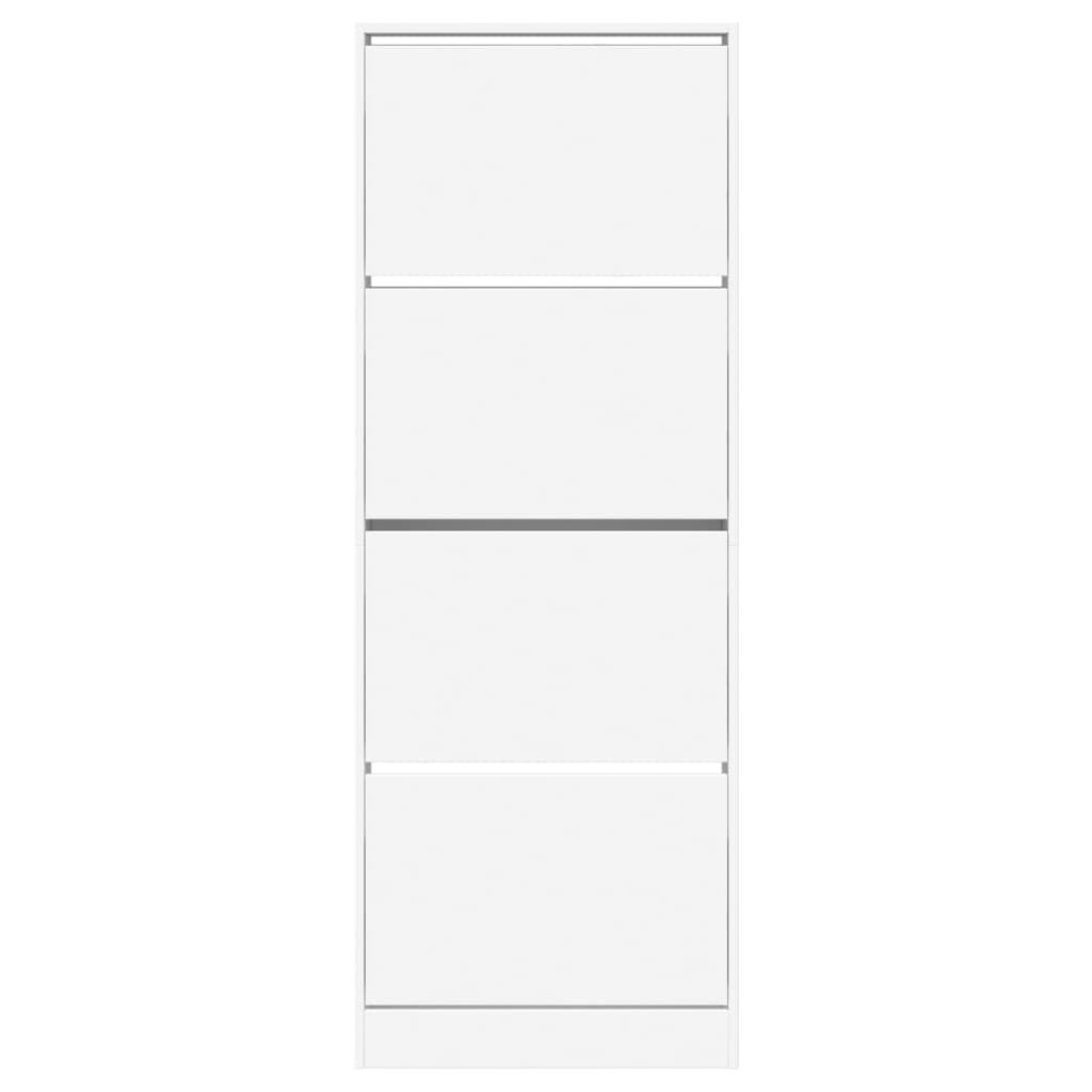Shoe Cabinet White 60x21x163.5 cm Engineered Wood