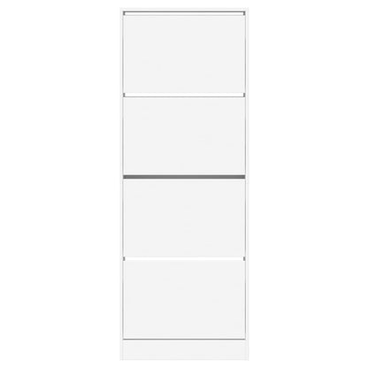 Shoe Cabinet White 60x21x163.5 cm Engineered Wood
