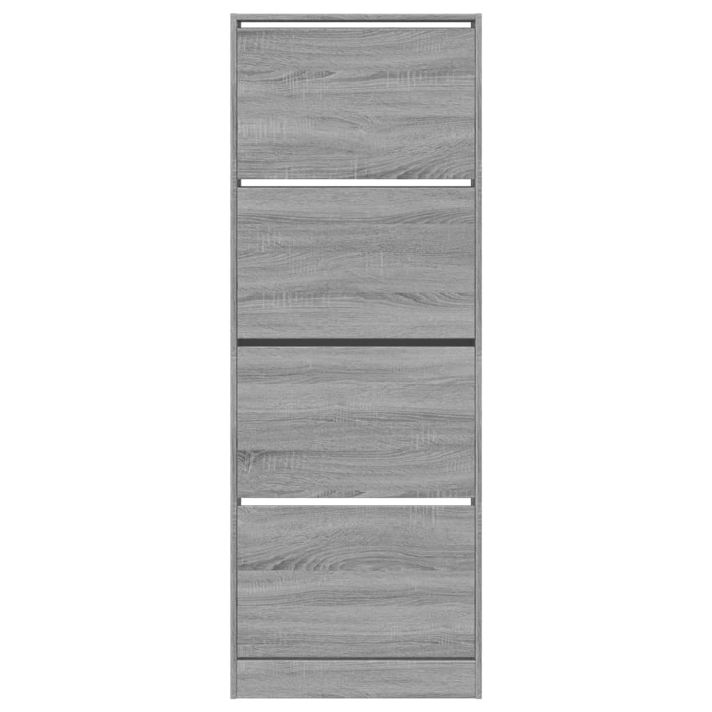 Shoe Cabinet Grey Sonoma 60x21x163.5 cm Engineered Wood