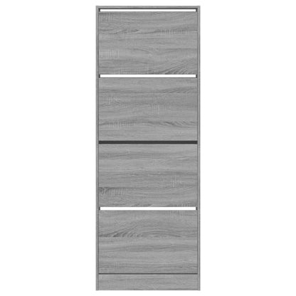 Shoe Cabinet Grey Sonoma 60x21x163.5 cm Engineered Wood