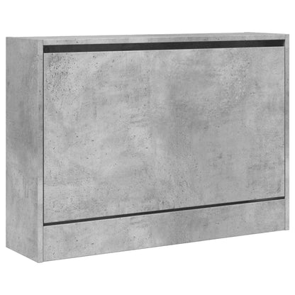 Shoe Cabinet Concrete Grey 80x21x57 cm Engineered Wood