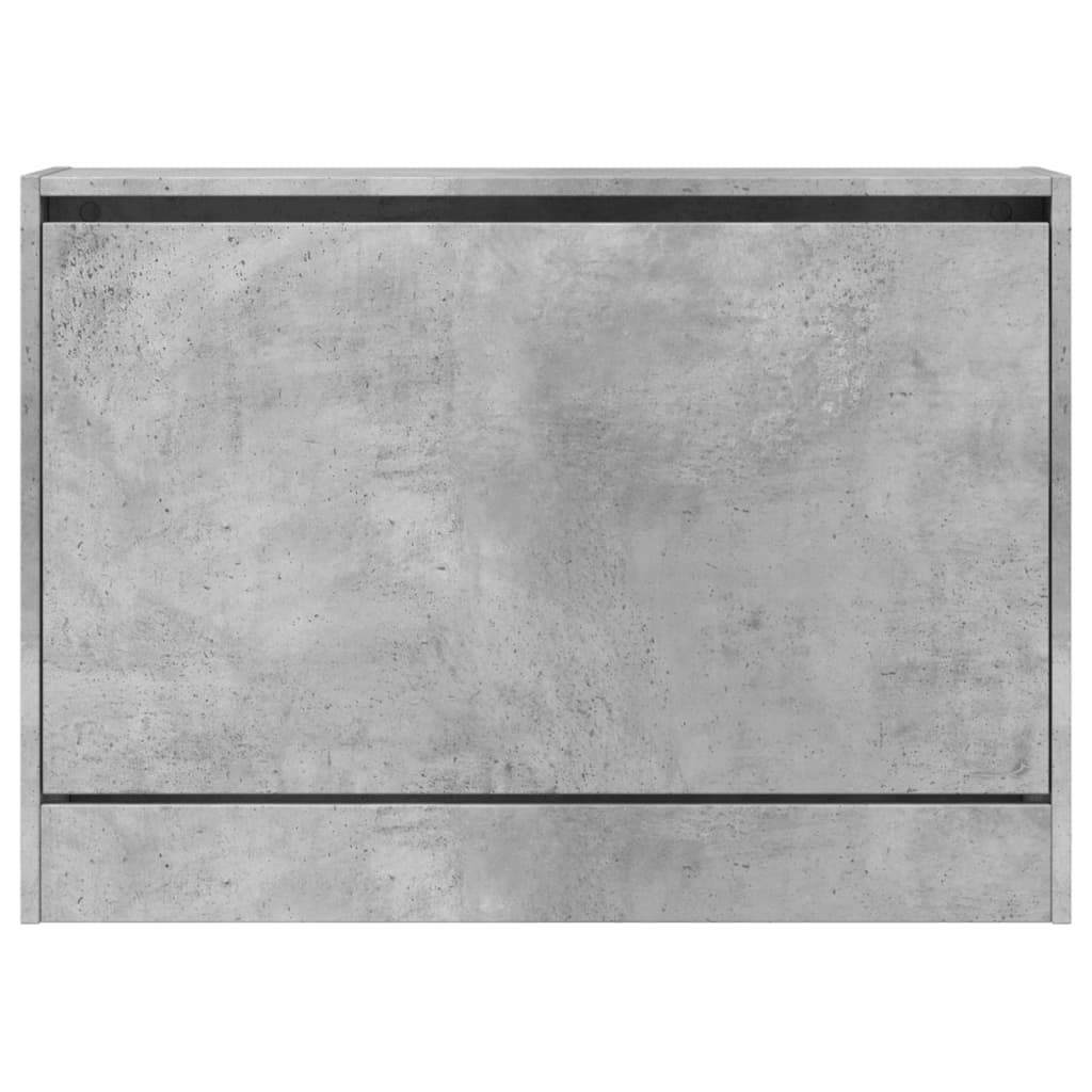 Shoe Cabinet Concrete Grey 80x21x57 cm Engineered Wood
