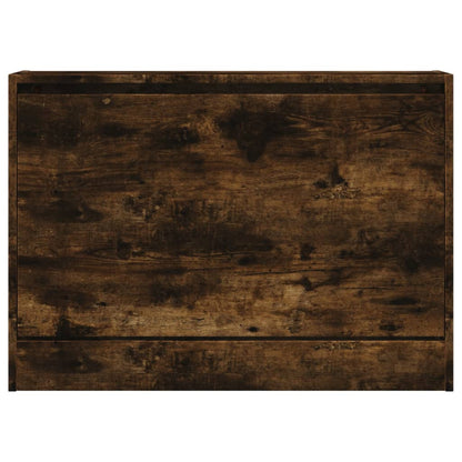Shoe Cabinet Smoked Oak 80x21x57 cm Engineered Wood