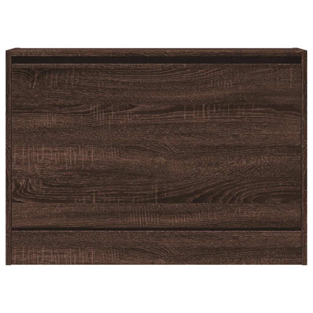 Shoe Cabinet Brown Oak 80x21x57 cm Engineered Wood
