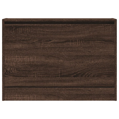 Shoe Cabinet Brown Oak 80x21x57 cm Engineered Wood