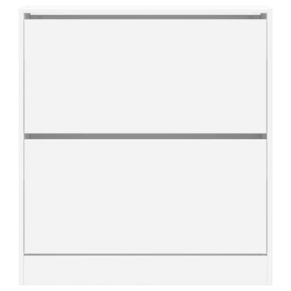 Shoe Cabinet White 80x21x87.5 cm Engineered Wood