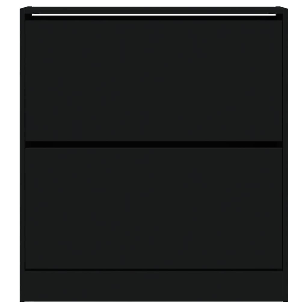 Shoe Cabinet Black 80x21x87.5 cm Engineered Wood