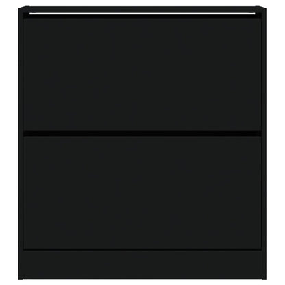 Shoe Cabinet Black 80x21x87.5 cm Engineered Wood