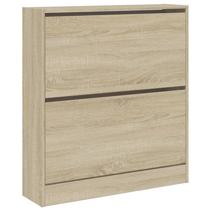Shoe Cabinet Sonoma Oak 80x21x87.5 cm Engineered Wood