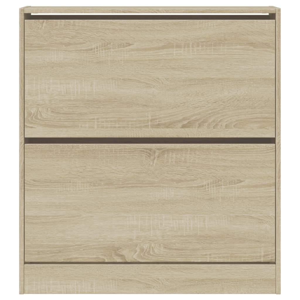 Shoe Cabinet Sonoma Oak 80x21x87.5 cm Engineered Wood