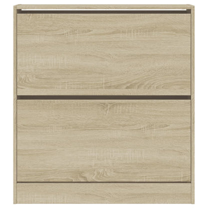 Shoe Cabinet Sonoma Oak 80x21x87.5 cm Engineered Wood