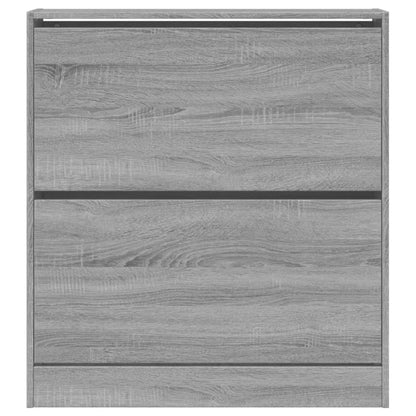 Shoe Cabinet Grey Sonoma 80x21x87.5 cm Engineered Wood