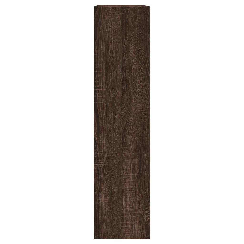 Shoe Cabinet Brown Oak 80x21x87.5 cm Engineered Wood