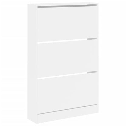 Shoe Cabinet White 80x21x125.5 cm Engineered Wood