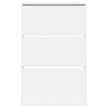 Shoe Cabinet White 80x21x125.5 cm Engineered Wood