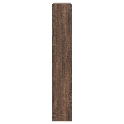 Shoe Cabinet Brown Oak 80x21x125.5 cm Engineered Wood