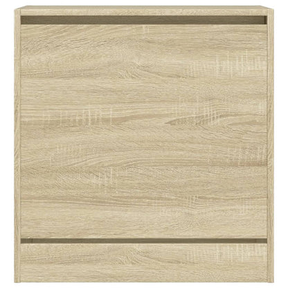Shoe Cabinet Sonoma Oak 60x34x63.5 cm Engineered Wood