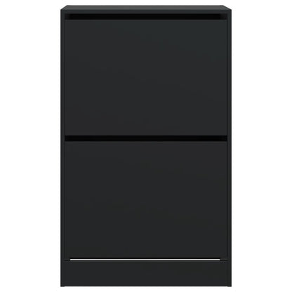 Shoe Cabinet Black 60x34x96.5 cm Engineered Wood