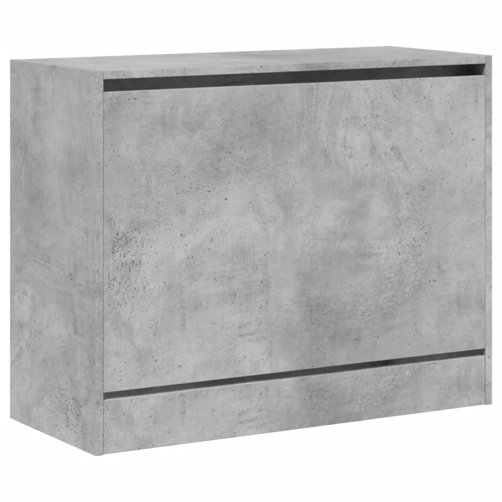 Shoe Cabinet Concrete Grey 80x34x63 cm Engineered Wood