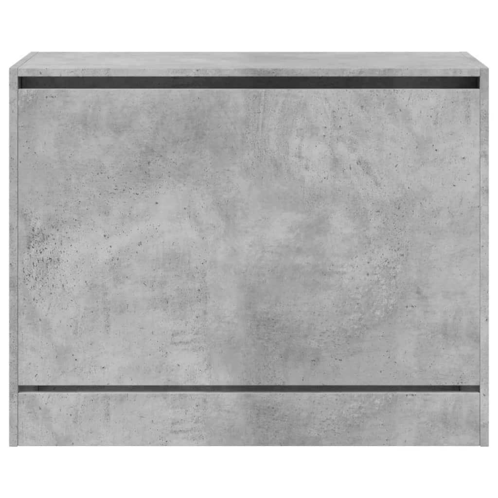 Shoe Cabinet Concrete Grey 80x34x63 cm Engineered Wood