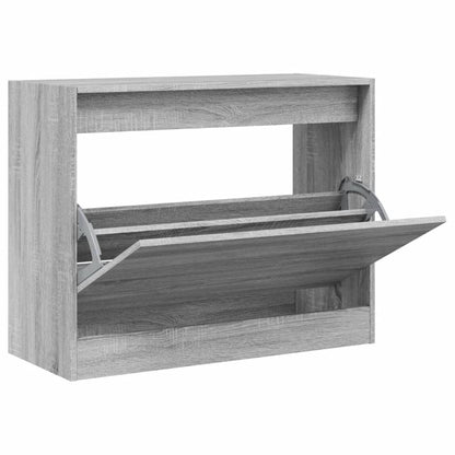 Shoe Cabinet Grey Sonoma 80x34x63 cm Engineered Wood