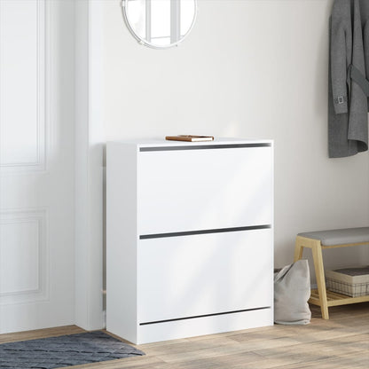 Shoe Cabinet White 80x34x96.5 cm Engineered Wood