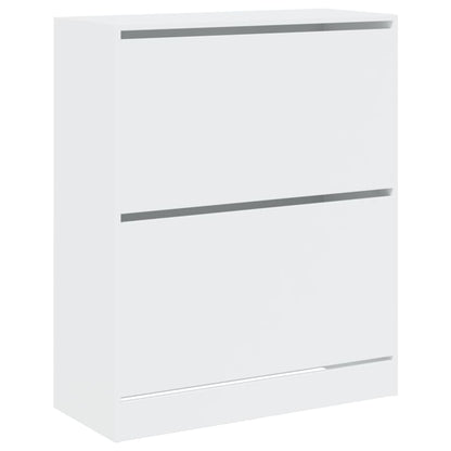 Shoe Cabinet White 80x34x96.5 cm Engineered Wood