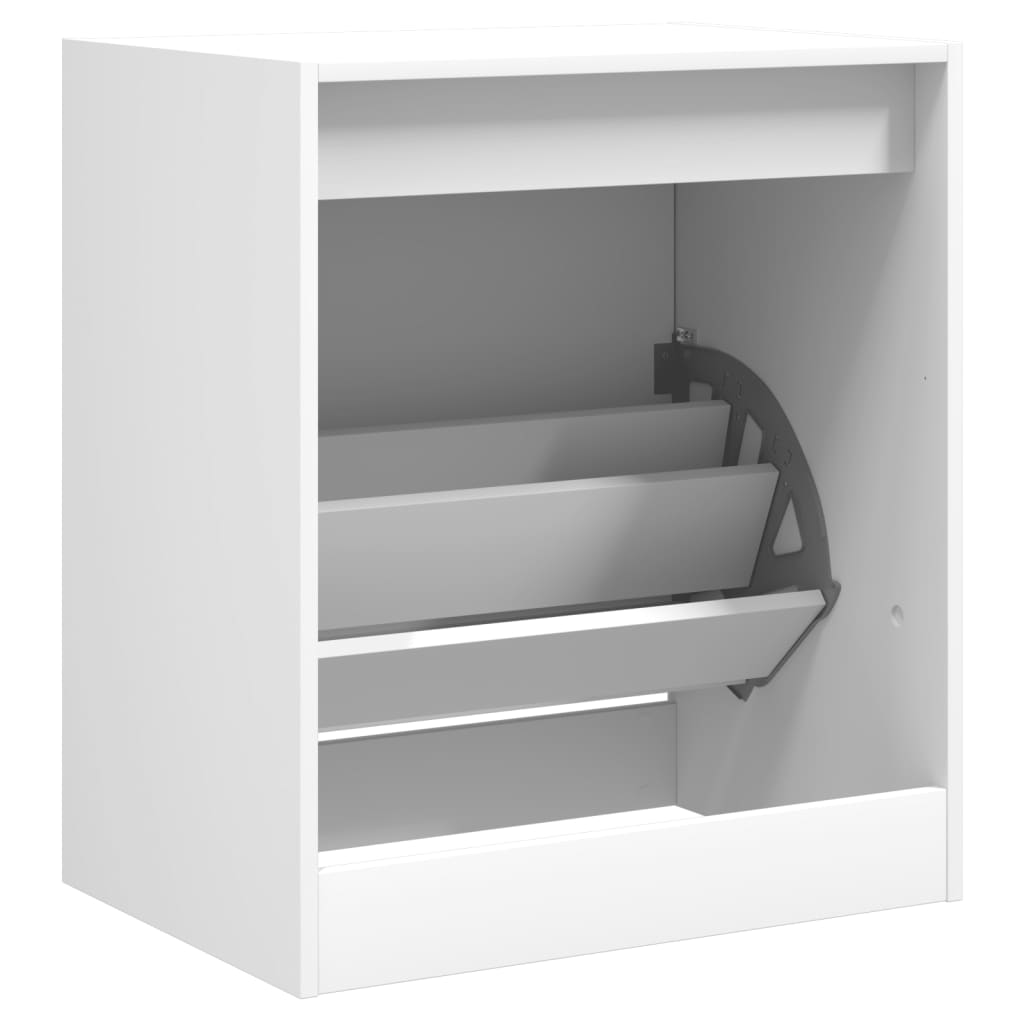 Shoe Cabinet White 60x42x69 cm Engineered Wood