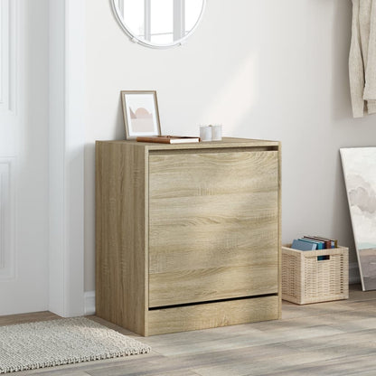 Shoe Cabinet Sonoma Oak 60x42x69 cm Engineered Wood