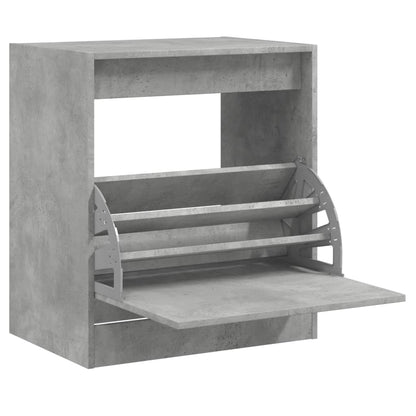 Shoe Cabinet Concrete Grey 60x42x69 cm Engineered Wood